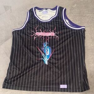 Hoop City Pinstripes Basketball Basketball Jersey by JOYCO Men Size 2XL